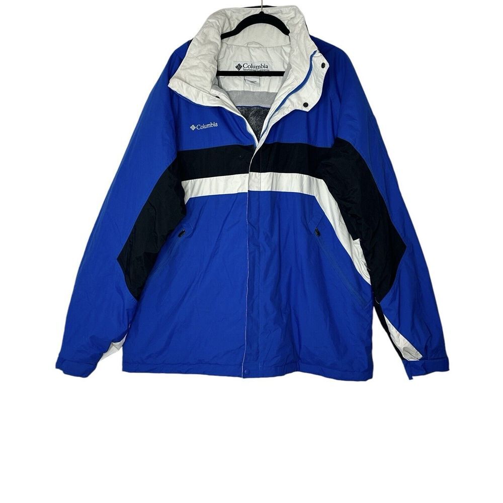 Columbia Jacket Men's XLT Blue Waterproof Outdoor Athleisure Cozy Athletic